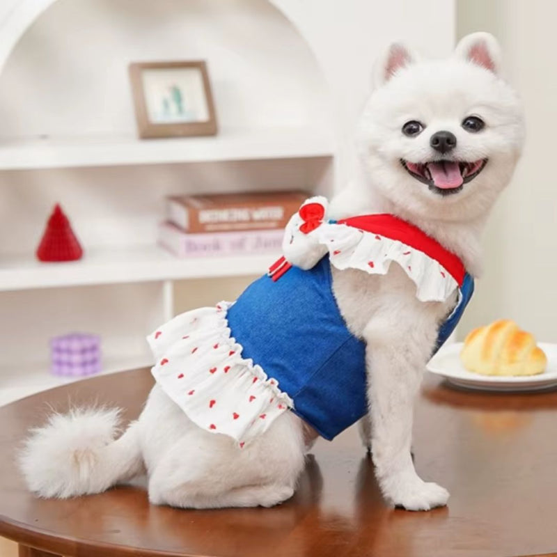 Coleira Peitoral com Saia para Cães e Gatos Pequenos – Estilo e Segurança
