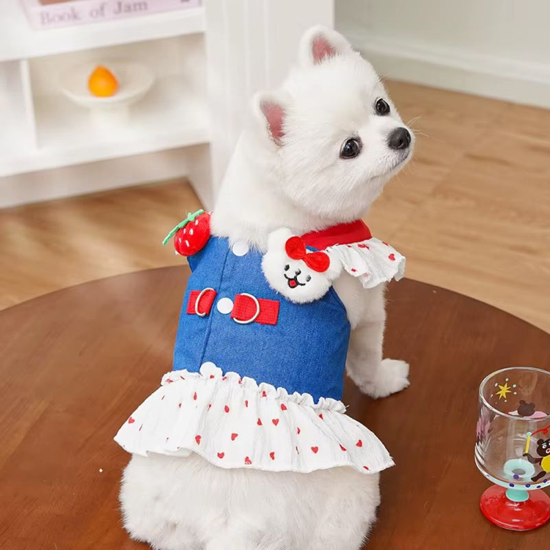 Coleira Peitoral com Saia para Cães e Gatos Pequenos – Estilo e Segurança