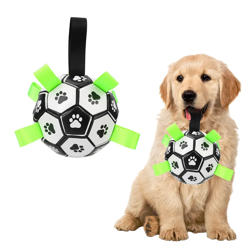Bola de Futebol Neon para Cães – Brinquedo Interativo e Estimulante