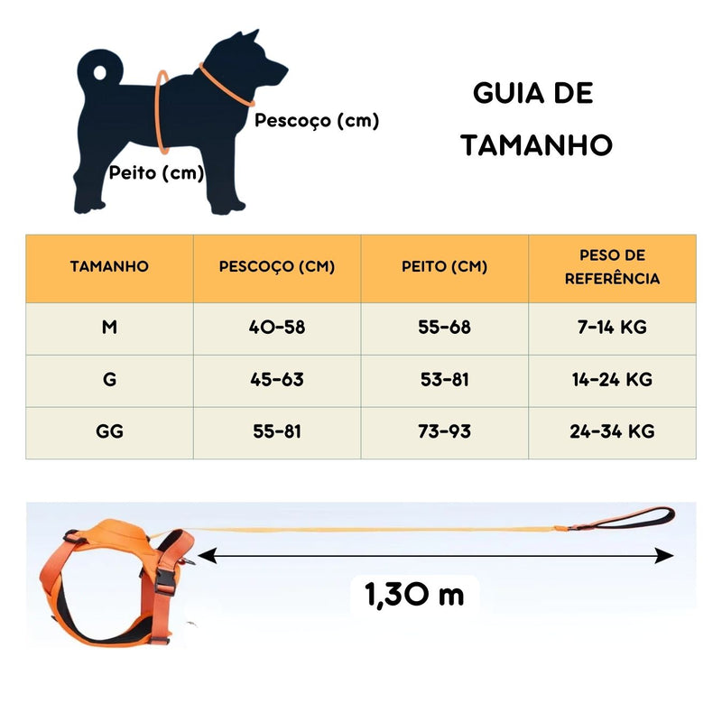 Coleira com Guia Embutida para Pets – Prática e Segura para Passeios