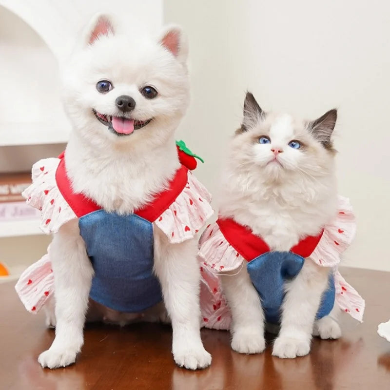 Coleira Peitoral com Saia para Cães e Gatos Pequenos – Estilo e Segurança